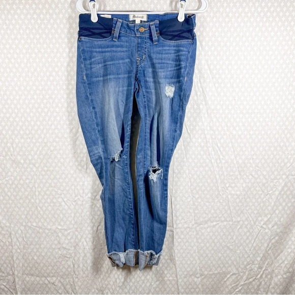 Madewell Maternity Distressed Skinny Jeans - Picture 2 of 6